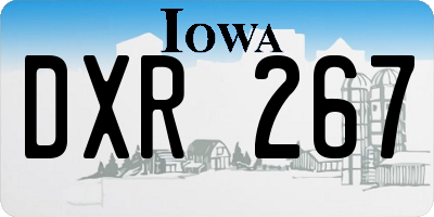 IA license plate DXR267