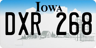 IA license plate DXR268