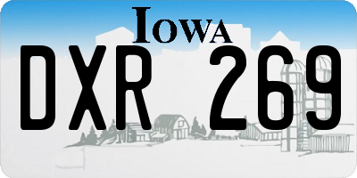 IA license plate DXR269