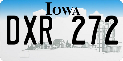 IA license plate DXR272