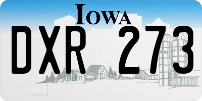 IA license plate DXR273