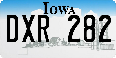 IA license plate DXR282