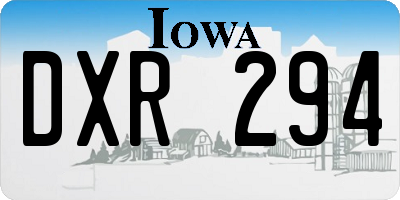 IA license plate DXR294
