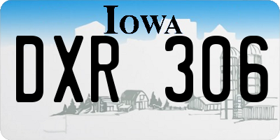 IA license plate DXR306