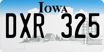IA license plate DXR325