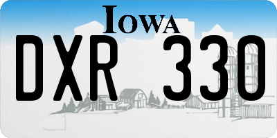 IA license plate DXR330