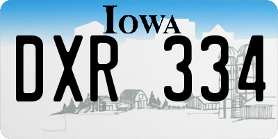 IA license plate DXR334