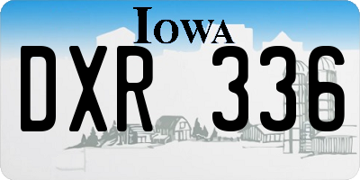 IA license plate DXR336