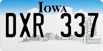 IA license plate DXR337