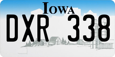 IA license plate DXR338