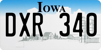 IA license plate DXR340