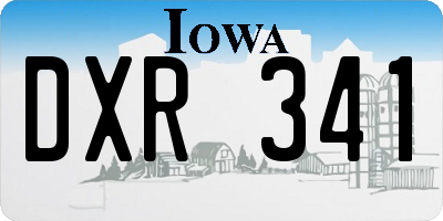 IA license plate DXR341
