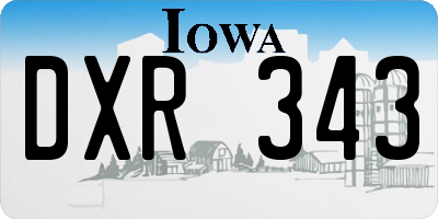IA license plate DXR343