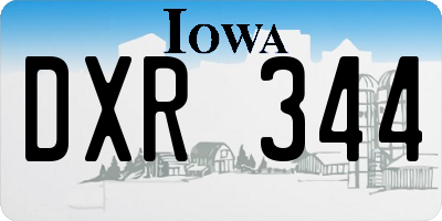 IA license plate DXR344