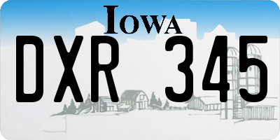 IA license plate DXR345