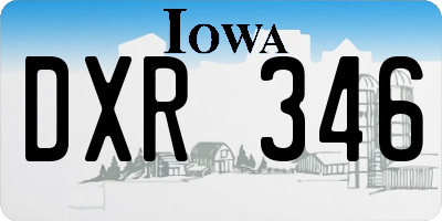 IA license plate DXR346