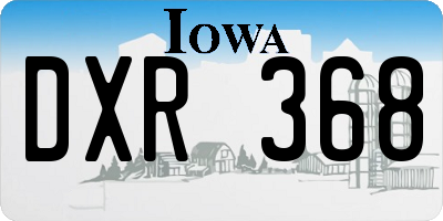 IA license plate DXR368