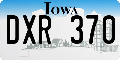 IA license plate DXR370