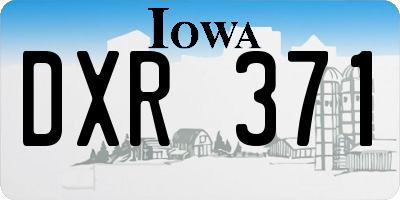IA license plate DXR371