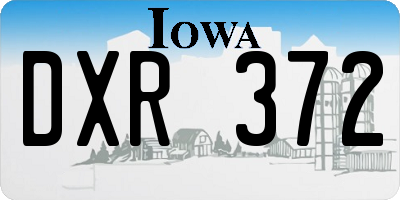 IA license plate DXR372