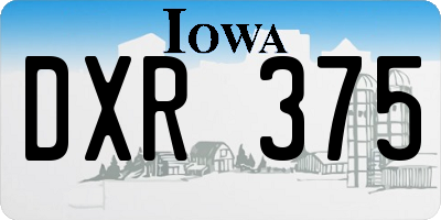 IA license plate DXR375