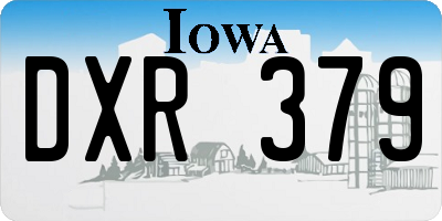 IA license plate DXR379