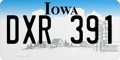 IA license plate DXR391