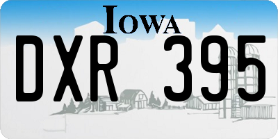 IA license plate DXR395
