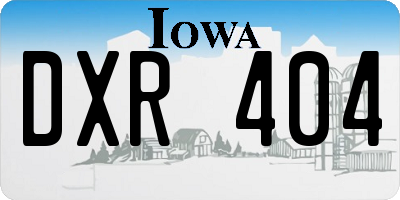 IA license plate DXR404
