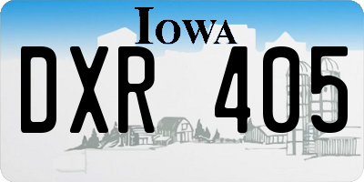 IA license plate DXR405