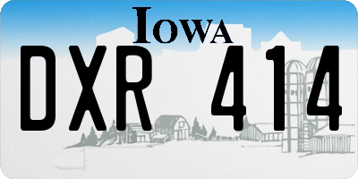 IA license plate DXR414