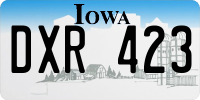IA license plate DXR423