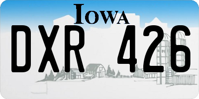 IA license plate DXR426