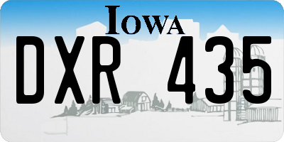 IA license plate DXR435