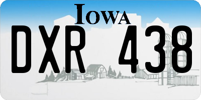 IA license plate DXR438