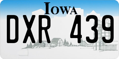 IA license plate DXR439