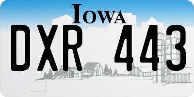 IA license plate DXR443