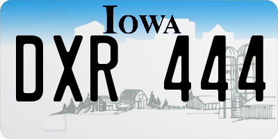 IA license plate DXR444