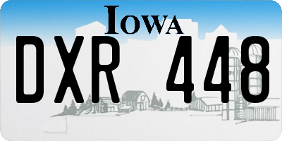 IA license plate DXR448