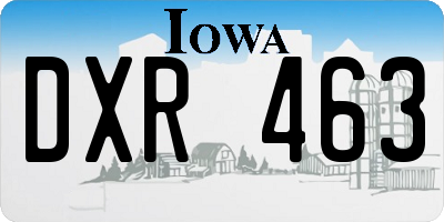 IA license plate DXR463