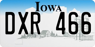 IA license plate DXR466