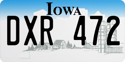 IA license plate DXR472