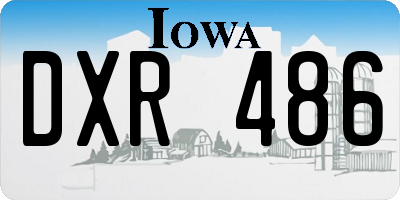 IA license plate DXR486