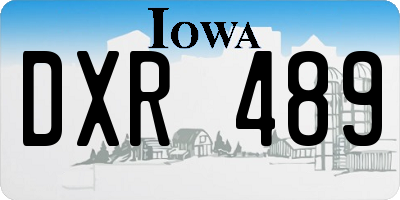 IA license plate DXR489