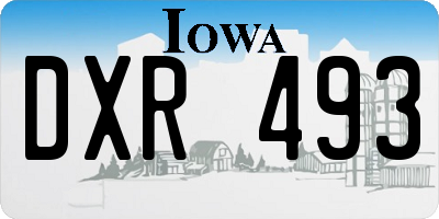IA license plate DXR493