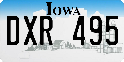 IA license plate DXR495