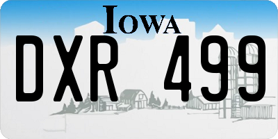 IA license plate DXR499