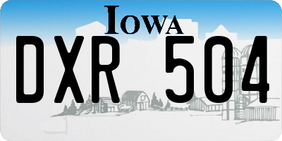 IA license plate DXR504
