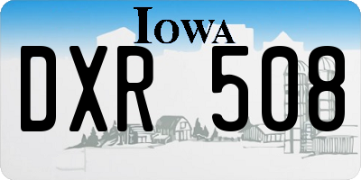 IA license plate DXR508