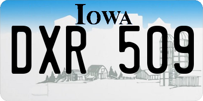 IA license plate DXR509